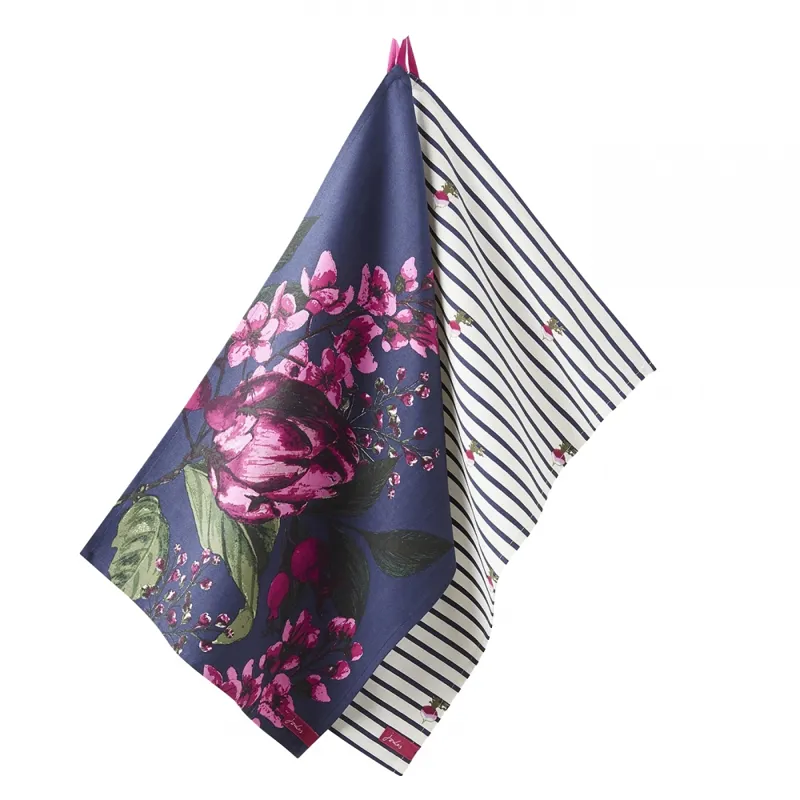 Joules Set Of Two Tea Towels - Artichoke Floral 